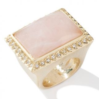 118 040 glow by sheila fajl rose quartz and crystal pave ring note