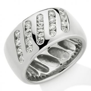 Absolute 1.20ct Absolute™ Round 5 Row Channel Set Mens Ring
