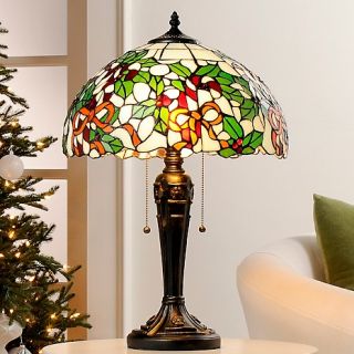 Tiffany Style Candy Cane Table Lamp with Nightlight