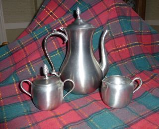  Tea Pot Coffee Pot Set with Sugar Bowl & Creamer & Tray R.F.Williams