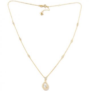 116 728 absolute 1 7ct absolute pear framed drop necklace rating 3 $