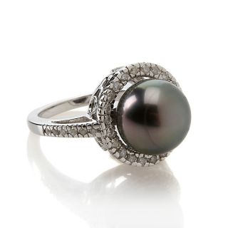 Designs by Turia 11 12mm Cultured Tahitian Pearl and .33ct Diamond