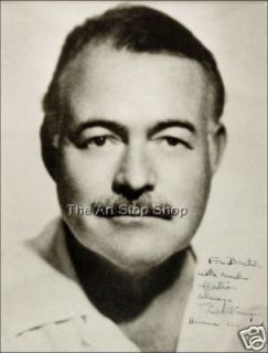 Hand Signed Ernest Hemingway Autograph Reprint