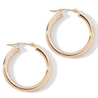 146 905 14k yellow gold 4x30mm polished hoop earrings rating be the