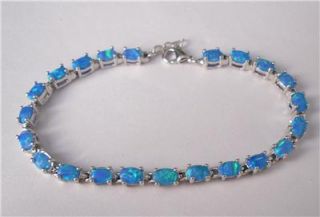 beautiful blue fire opal bracelet