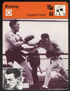 Eugene Criqui Kilbane 1978 Boxing SPORTSCASTER Card