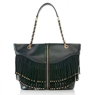 Sharif Suede Fringe Nappa Leather Expandable Tote