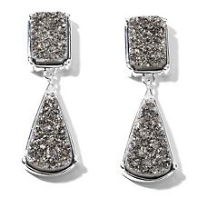 christinedarren platinum drusy drop earrings $ 149 90