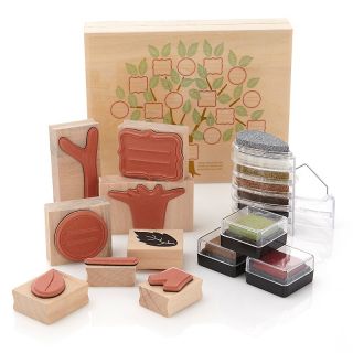197 154 martha stewart crafts family tree stamp and ink kit note
