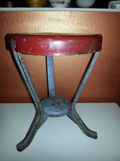 Farmers Friend Cast Iron Milking Stool w Star 3 legged Vintage Antique