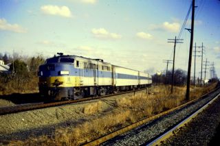  Slide LIRR Long Island Railroad Train Scene Farmingdale NY 1975