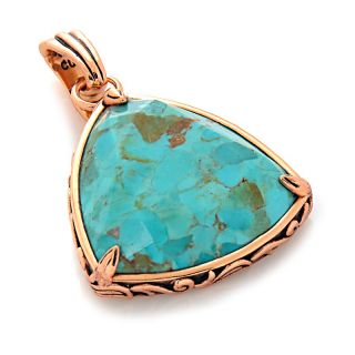 Jewelry Pendants Gemstone Studio Barse Turquoise Copper Triangle