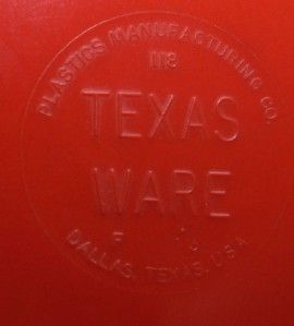 Estate Texas Ware 118 Mixing Bowl Red Orange EX