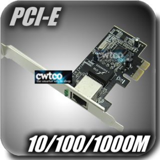 PCIe 10 100 1000M Gigabit Ethernet LAN Network PCI Card