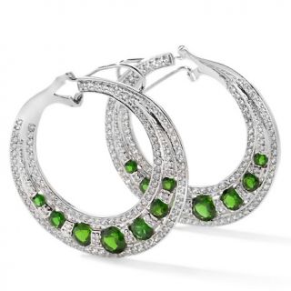 168 674 8 57ct chrome diopside and white zircon sterling silver
