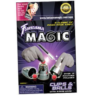 Fantasma Magic Cups Balls w Rising Wand Magic Kit Set