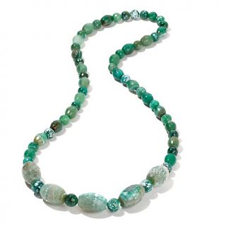 Jewelry Necklaces Beaded Jay King Green Spider Web Stone Beaded