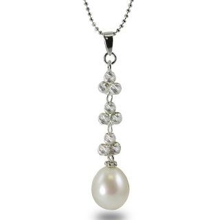 Imperial Pearls 8.5 9mm Cultured Pearl and Sterling Silver Bead Drop