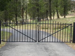  Wrought Iron Security Estate Entry XL Swinging Farm Gate Fence