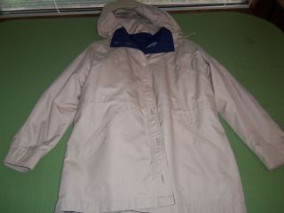 WOMENS LONDON FOG ALL WEATHER JACKET W HOOD AND LINING SIZE 12 REGULAR