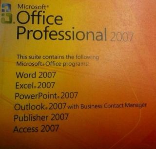 Microsoft Office Professional 2007 in Office & Business