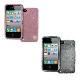 Empire Apple iPhone 4 4S 2 Pack of Bling Snap on Case Covers Pink