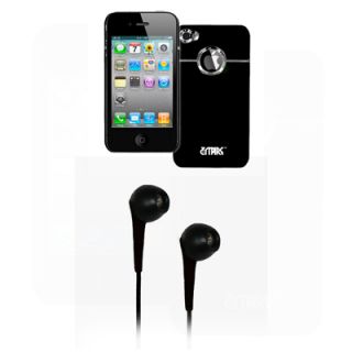 Empire Black with Chrome Case Cover Black Headphones for Apple iPhone