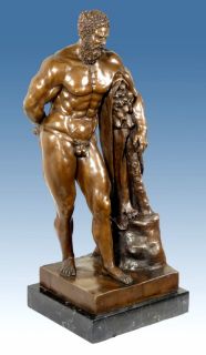 Greek Mythology Bronze Hercules Farnese Signed Glycon