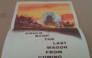 The Last Wagon Movie Poster Insert 1956 Original Folded 14x36 Richard