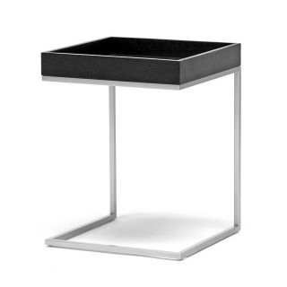 Modern Black Wood Tray Top Coffee Side End Table