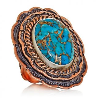 180 967 chaco canyon southwest jewelry southwest oval turquoise copper