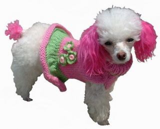  Girlie Girl Knit Pet Dog Sweater Clothes