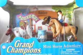 Grand Champions  Quarter Rodeo Riding Mini Horse Adventure Playset