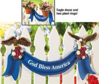 Patriotic American Eagle Fence Decorations