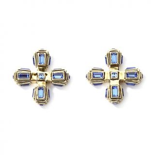 207 393 love rock by loree rodkin blue stone cross stud earrings