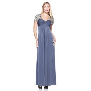 210 682 js boutique long jersey dress with sequin shrug rating 3 $ 79