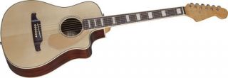 Fender Malibu SCE Solid Top Cutaway Acoustic Electric Guitar Natural