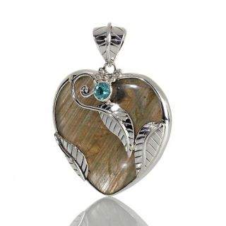 193 286 sajen heart shaped labradorite pendant note customer pick