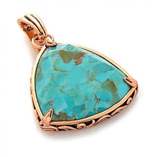 210 460 studio barse studio barse turquoise copper triangle pendant