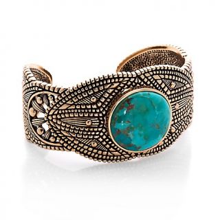 212 220 studio barse turquoise bronze 7 wide cuff bracelet rating be