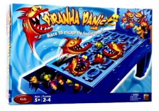 NEW PIRANHA PANIC FAMILY BOARD GAME BY MATTEL SEALED MINT IN BOX