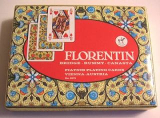 Florentin Piatnik Playing Cards Austria 2 Decks Antique
