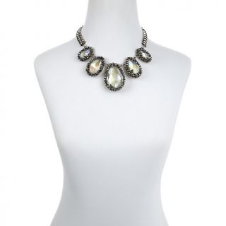 Sophie & Shannons Jewel Box Silvertone 5 Station 17 Drop Necklace at