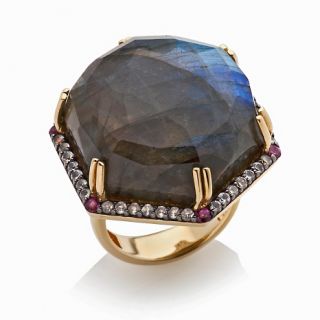 223 572 treasures of india labradorite and gemstone vermeil ring