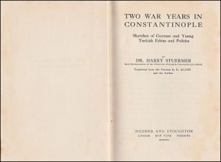  War Years in Constantinople Enver Djemal Armenia Dardanelles