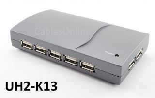 13 Port HighSpeed USB 2 0 External Hub w Power Adapter CablesOnline