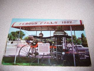 1882 Silsby Fire Engine Fergus Falls MN Photo Postcard