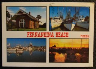 fernandina beach florida fl vintage postcard