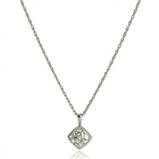 231 690 sterling silver framed 0 31ct diamond pendant with 18 chain