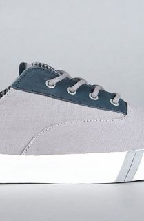 The Royal CVO Waxed Canvas and Leather Sneaker in Neutral Grey